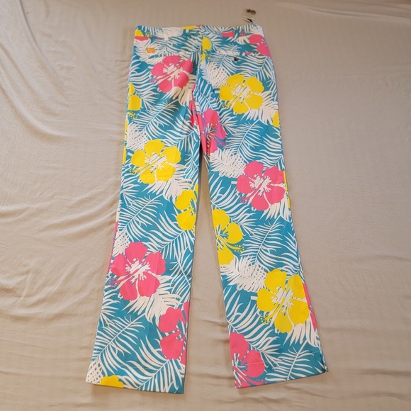 Loudmouth Heritage‎ Pants Mens 32x32 Long NWOT Golf Hawaiian Flowers Tropical - Picture 3 of 7